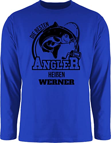 Langarmshirt Herren Langarm Shirt - Angeln - Angler Geschenk - XXL - Royalblau - Angel angelbekleidung fischen carp t-Shirt Karpfen lustig Fisch Fishing t t-Shirts für angelzubehör Name Fischer von Geschenk mit Namen personalisiert by Shirtracer