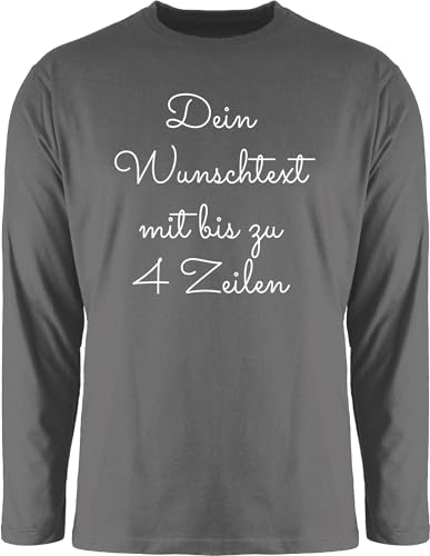 Langarmshirt Herren Langarm Shirt - Aufdruck selbst gestalten - Wunschtext I Geschenk personalisiert - XL - Dunkelgrau - personalisierte Geschenke Spruch eigenen 4 zeilen Bedrucken Tshirt Langarmshirt Herren Langarm Shirt - Aufdruck selbst gestalten - Wunschtext I Geschenk personalisiert - XL - Dunkelgrau - personalisierte Geschenke Spruch eigenen 4 zeilen Bedrucken Tshirt von Geschenk mit Namen personalisiert by Shirtracer