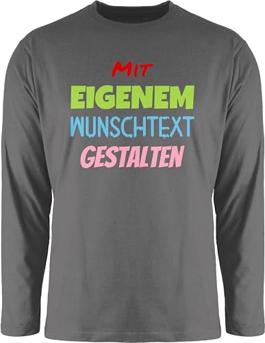 Langarmshirt Herren Langarm Shirt - Aufdruck selbst gestalten - Wunschtext I Mit eigenem Text personalisiert I Custom Text - M - Dunkelgrau - Shirts Lange arm Spruch eigenen personalisierte Langarmshirt Herren Langarm Shirt - Aufdruck selbst gestalten - Wunschtext I Mit eigenem Text personalisiert I Custom Text - M - Dunkelgrau - Shirts Lange arm Spruch eigenen personalisierte von Geschenk mit Namen personalisiert by Shirtracer
