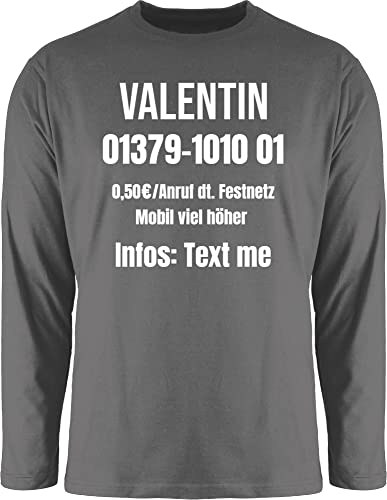 Langarmshirt Herren Langarm Shirt - Karneval Fasching - Dschungelcamp Outfit Dschungel Camp Kostüm I Ich Bin EIN Star Holt Mich Hier Raus Kostüm - XL - Dunkelgrau - Karnevals Jungle Faschings Name von Geschenk mit Namen personalisiert by Shirtracer