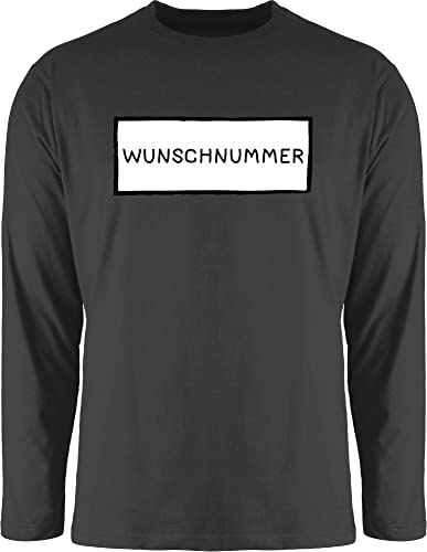 Langarmshirt Herren Langarm Shirt - Karneval Kostüm Fasching - Panzerknacker Wunschnummer I - M - Schwarz - Karnevals Faschings fünfte Jahreszeit Karneval- karnewal Fasching- Karneval&Fasching von Geschenk mit Namen personalisiert by Shirtracer