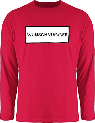 Langarmshirt Herren Langarm Shirt - Karneval Kostüm Fasching - Panzerknacker Wunschnummer I - S - Rot - Karnevals Faschings fünfte Jahreszeit Karneval- karnewal Fasching- Karneval&Fasching von Geschenk mit Namen personalisiert by Shirtracer