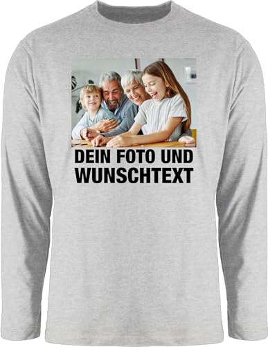 Langarmshirt Herren Langarm Shirt - Mit Foto I Eigenem Bild I Text I Name I Wunschtext - XL - Grau meliert - Familie selbst gestalten personalisiertem personalisiertes Photo Shirts herrenshirt Langarmshirt Herren Langarm Shirt - Mit Foto I Eigenem Bild I Text I Name I Wunschtext - XL - Grau meliert - Familie selbst gestalten personalisiertem personalisiertes Photo Shirts herrenshirt von Geschenk mit Namen personalisiert by Shirtracer