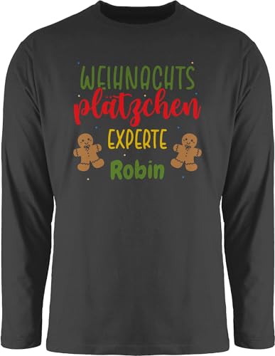 Langarmshirt Herren Langarm Shirt - Weihnachten - Weihnachtsplätzchen Experte - XL - Schwarz - weihnachtsshirt weihnachtsshirts Longsleeve weinachts Tshirt lustig weihnachtsoutfit Weinachten von Geschenk mit Namen personalisiert by Shirtracer