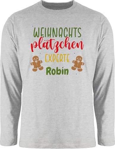 Langarmshirt Herren Langarm Shirt - Weihnachten - Weihnachtsplätzchen Experte - L - Grau meliert - weihnachtsshirt weihnachtsshirts Longsleeve weinachts Tshirt lustig weihnachtsoutfit Weinachten Langarmshirt Herren Langarm Shirt - Weihnachten - Weihnachtsplätzchen Experte - L - Grau meliert - weihnachtsshirt weihnachtsshirts Longsleeve weinachts Tshirt lustig weihnachtsoutfit Weinachten von Geschenk mit Namen personalisiert by Shirtracer