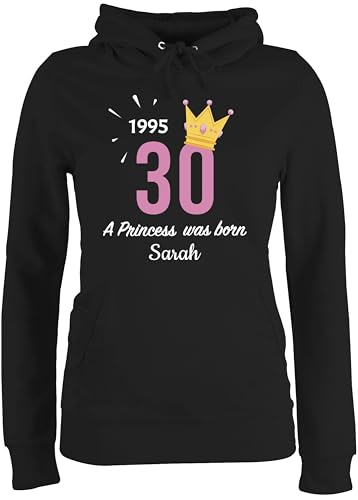 Pullover Damen Hoodie Frauen - 30. Geburtstag - 1995 A Princess was Born - zum Dreißigsten - mit Name - XS - Schwarz - 30 1992 Pulli 30.Geburtstag 1993 puli dreißig 30iger 30th Birthday 30er Pullover Damen Hoodie Frauen - 30. Geburtstag - 1995 A Princess was Born - zum Dreißigsten - mit Name - XS - Schwarz - 30 1992 Pulli 30.Geburtstag 1993 puli dreißig 30iger 30th Birthday 30er von Geschenk mit Namen personalisiert by Shirtracer