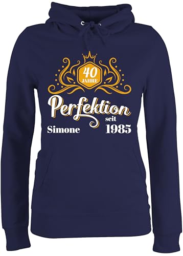 Pullover Damen Hoodie Frauen - 40. Geburtstag - 40 Jahre Perfektion seit 1985 Legende - M - Navy Blau - 40.Geburtstag 1983 vierzigsten vierzigster 40.Jahre Name zum 40.mit 40.Ten 40er 66 40zigster Pullover Damen Hoodie Frauen - 40. Geburtstag - 40 Jahre Perfektion seit 1985 Legende - M - Navy Blau - 40.Geburtstag 1983 vierzigsten vierzigster 40.Jahre Name zum 40.mit 40.Ten 40er 66 40zigster von Geschenk mit Namen personalisiert by Shirtracer