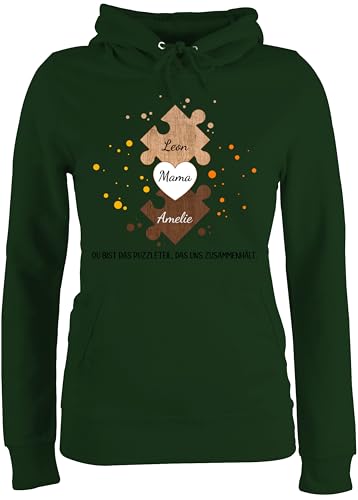 Pullover Damen Hoodie Frauen - Geschenk für Mutter von Zwei Kindern I Personalisierte Geschenke für Mutter von 2 Töchtern I Mama Geschenk Muttertag von Zwei Söhnen I 2 von Geschenk mit Namen personalisiert by Shirtracer