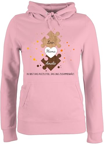 Pullover Damen Hoodie Frauen - Geschenk für Mutter von Zwei Kindern I Personalisierte Geschenke für Mutter von 2 Töchtern I Mama Geschenk Muttertag von Zwei Söhnen I 2 von Geschenk mit Namen personalisiert by Shirtracer