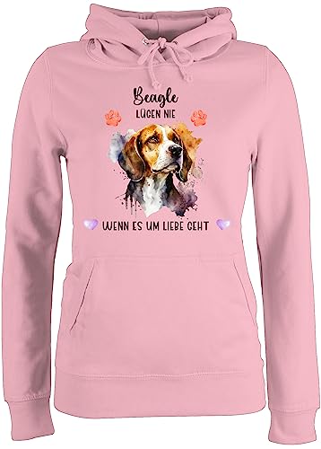 Pullover Damen Hoodie Frauen - Hunde - Beagle - Geschenk Hundebesitzern - XXL - Hellrosa - Damen+Pullover+mit+hundemotiv Hundebesitzer Beagles hundemotiven. Hund Hunden hundemotiv hundemotiven von Geschenk mit Namen personalisiert by Shirtracer