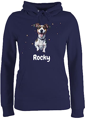 Pullover Damen Hoodie Frauen - Hunde - Jack Russel Terrier - Hundebesitzern Geschenk - L - Navy Blau - Damen+Pullover+mit+hundemotiv Hundebesitzer Russell Damenpullover hundemotiven. Hund Hunden von Geschenk mit Namen personalisiert by Shirtracer