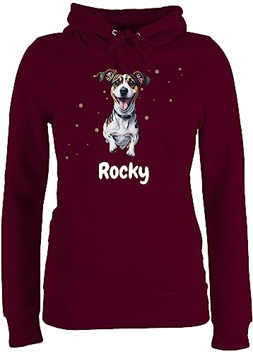 Pullover Damen Hoodie Frauen - Hunde - Jack Russel Terrier - Hundebesitzern Geschenk - S - Burgundrot - Damen+Pullover+mit+hundemotiv Hundebesitzer Russell Damenpullover hundemotiven. Hund Hunden von Geschenk mit Namen personalisiert by Shirtracer