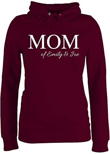 Pullover Damen Hoodie Frauen - Mama - Mom to be Baby - L - Burgundrot - personalisierte Geschenke Muttertag Mutti Mum Pulli mutterzagsgeschenke Mutter Kapuzenpullover muttertasgsgeschenke von Geschenk mit Namen personalisiert by Shirtracer