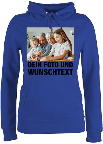 Pullover Damen Hoodie Frauen - Mit Foto I Eigenem Bild I Text I Name I Wunschtext - L - Royalblau - Pulli selber gestalten selbst drucken Photo Hoodies personalisierte muttertagsgeschenke von Geschenk mit Namen personalisiert by Shirtracer