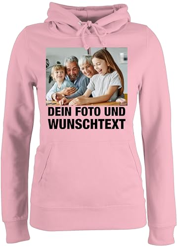 Pullover Damen Hoodie Frauen - Mit Foto I Eigenem Bild I Text I Name I Wunschtext - S - Hellrosa - Pulli selber gestalten selbst drucken Photo Hoodies personalisierte muttertagsgeschenke von Geschenk mit Namen personalisiert by Shirtracer