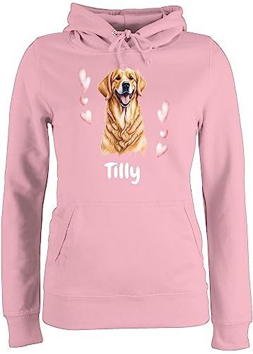 Pullover Damen Hoodie Frauen - Hunde - Golden Retriever - Hundebesitzern Geschenk - L - Hellrosa - Name Hund Pulli Hundebesitzer Hunde. hundemotive hundespruch hundemotiv personalisierte Geschenke von Geschenk mit Namen personalisiert by Shirtracer