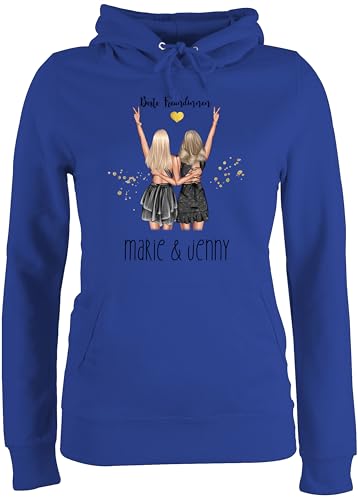 Pullover Damen Hoodie Frauen - Party Freundinnen Geschenk Beste Freundin Geschenkidee Best Friends I Schwestern I Mädels Freundschaft I Geburtstag I Weihnachten - XL - Royalblau von Geschenk mit Namen personalisiert by Shirtracer