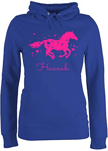 Pullover Damen Hoodie Frauen - Pferd - Pferde Geschenk Mädchen - XL - Royalblau - Pulli pferden Horse hoddys Personalisieren pferdemotiv Hoodies Name pferdeliebhaber Oberteile pferdefan hodi von Geschenk mit Namen personalisiert by Shirtracer