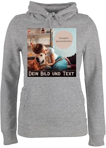 Pullover Damen Hoodie Frauen - eigenem - Foto Bild Geschenk I Dein Bild und Text - XXL - Grau meliert - selber gestalten personalisierte muttertagsgeschenke selbst drucken Photo Hoody eigenes Pulli Pullover Damen Hoodie Frauen - eigenem - Foto Bild Geschenk I Dein Bild und Text - XXL - Grau meliert - selber gestalten personalisierte muttertagsgeschenke selbst drucken Photo Hoody eigenes Pulli von Geschenk mit Namen personalisiert by Shirtracer