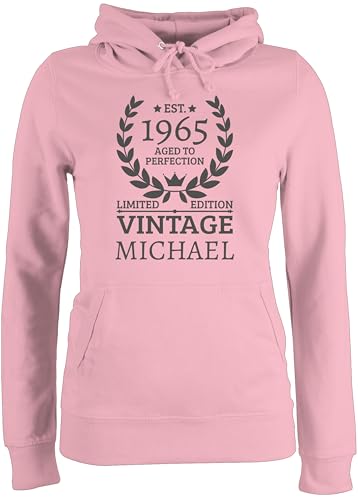 Pullover Damen Hoodie Frauen - 60. Geburtstag - Limited Edition Est 1965 - M - Hellrosa - personalisierbar 60 1963 kapuzenpullover zum 60.geburtstag 1962 sechzigern geburtsjahr sixty vintage sechzig Pullover Damen Hoodie Frauen - 60. Geburtstag - Limited Edition Est 1965 - M - Hellrosa - personalisierbar 60 1963 kapuzenpullover zum 60.geburtstag 1962 sechzigern geburtsjahr sixty vintage sechzig von Geschenk mit Namen personalisiert by Shirtracer