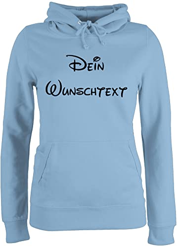 Pullover Damen Hoodie Frauen - Aufdruck selbst gestalten - Wunschtext I Geschenk mit eigenem Text personalisiert - M - Hellblau - Schriftzug personalisierte Name Pulli selber Machen 4 zeilen Custom Pullover Damen Hoodie Frauen - Aufdruck selbst gestalten - Wunschtext I Geschenk mit eigenem Text personalisiert - M - Hellblau - Schriftzug personalisierte Name Pulli selber Machen 4 zeilen Custom von Geschenk mit Namen personalisiert by Shirtracer