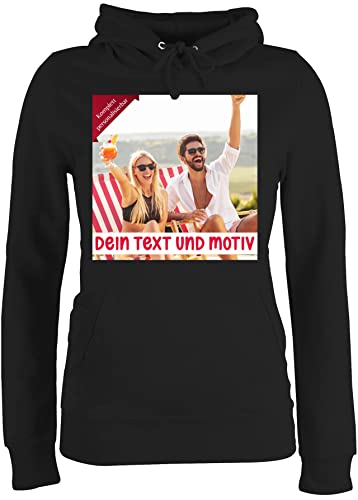 Pullover Damen Hoodie Frauen - eigenem Bild - Eigenes Foto Geschenk I - XS - Schwarz - selber gestalten personalisierte muttertagsgeschenke selbst drucken Photo Pulli Partner Druck persönlich Pullover Damen Hoodie Frauen - eigenem Bild - Eigenes Foto Geschenk I - XS - Schwarz - selber gestalten personalisierte muttertagsgeschenke selbst drucken Photo Pulli Partner Druck persönlich von Geschenk mit Namen personalisiert by Shirtracer
