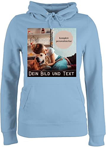 Pullover Damen Hoodie Frauen - eigenem - Foto Bild Geschenk I Dein Bild und Text - XL - Hellblau - selber gestalten personalisierte muttertagsgeschenke selbst drucken Photo Hoody eigenes Pulli Pullover Damen Hoodie Frauen - eigenem - Foto Bild Geschenk I Dein Bild und Text - XL - Hellblau - selber gestalten personalisierte muttertagsgeschenke selbst drucken Photo Hoody eigenes Pulli von Geschenk mit Namen personalisiert by Shirtracer
