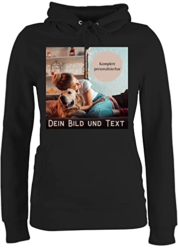 Pullover Damen Hoodie Frauen - eigenem - Foto Bild Geschenk I Dein Bild und Text - XS - Schwarz - selber gestalten personalisierte muttertagsgeschenke selbst drucken Photo Pulli eigenes Pullover Damen Hoodie Frauen - eigenem - Foto Bild Geschenk I Dein Bild und Text - XS - Schwarz - selber gestalten personalisierte muttertagsgeschenke selbst drucken Photo Pulli eigenes von Geschenk mit Namen personalisiert by Shirtracer