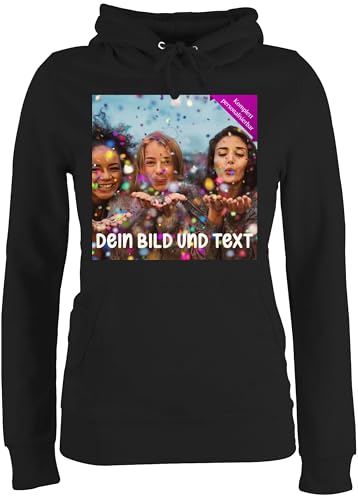 Pullover Damen Hoodie Frauen - Foto eigenem - Fotogeschenk I Geschenk Bild personalisiert I Geschenk mit Bild I Custom Photo - XS - Schwarz - Pulli selber gestalten selbst drucken Druck Hoody Pullover Damen Hoodie Frauen - Foto eigenem - Fotogeschenk I Geschenk Bild personalisiert I Geschenk mit Bild I Custom Photo - XS - Schwarz - Pulli selber gestalten selbst drucken Druck Hoody von Geschenk mit Namen personalisiert by Shirtracer