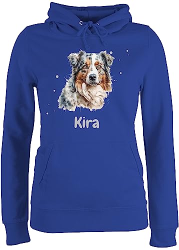 Pullover Damen Hoodie Frauen - Hunde - Australian Shepherd - Hundebesitzern Geschenk - XL - Royalblau - Frau Hund Name Hundebesitzer personalisiertes personalisierte Hunden hundemotiv eigenem von Geschenk mit Namen personalisiert by Shirtracer