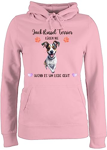 Pullover Damen Hoodie Frauen - Hunde - Jack Russel - Geschenk Hundebesitzern - XL - Hellrosa - Name Hund personalisierte Geschenke Hundebesitzer Hunden eigenem Frau tiermotive hundemotiv und von Geschenk mit Namen personalisiert by Shirtracer