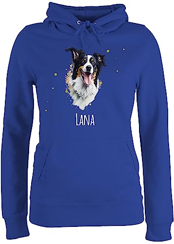 Pullover Damen Hoodie Frauen - Hunde - Border Collie - Hundebesitzern Geschenk - M - Royalblau - personalisierte Geschenke Hundebesitzer Hund selbst Design Hunden personalisiertes Name und von Geschenk mit Namen personalisiert by Shirtracer