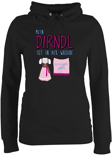 Pullover Damen Hoodie Frauen - Kompatibel Oktoberfest - Mein Dirndl ist in der Wäsche 2024 - L - Schwarz - trachten in. pulli trachten- volksfest bayrisch bayrisches bayrische bayrischer abend von Geschenk mit Namen personalisiert by Shirtracer