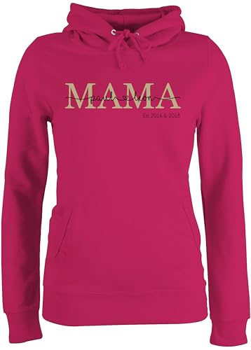 Pullover Damen Hoodie Frauen - Muttertag - Mama Mutti Mom Mum - Geburtstag Weihnachten - XXL - Fuchsia - Kordel Pulli Geschenke Kapuzenpullover gesxhenk Mutter Langarm muttertags für Winter zum von Geschenk mit Namen personalisiert by Shirtracer