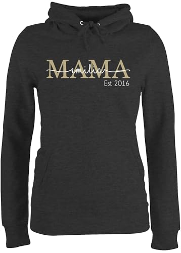 Pullover Damen Hoodie Frauen - Mutti Mama Mom Geschenk zum Muttertag - M - Anthrazit meliert - Mama-Tochter Outfit mutterzagsgeschenke Geschenke für mütter Mutter Pulli muttertaggeschenke von Geschenk mit Namen personalisiert by Shirtracer