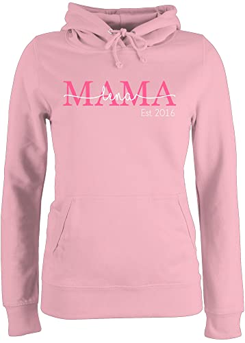 Pullover Damen Hoodie Frauen - Mama Mom Mutti Geschenk zum Muttertag - L - Hellrosa - damenhooddies muttertagsgeschenke für Geschenke ...Mama Mutter Tochter Kapuzenpulli personalisierte von Geschenk mit Namen personalisiert by Shirtracer