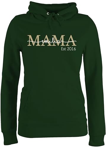 Pullover Damen Hoodie Frauen - Mutti Mama Mom Geschenk zum Muttertag - M - Dunkelgrün - Geschenke für Seine Mutter Kapuzenpulli personalisiertes Mamas Hoody muttertagsgeschenk von Geschenk mit Namen personalisiert by Shirtracer