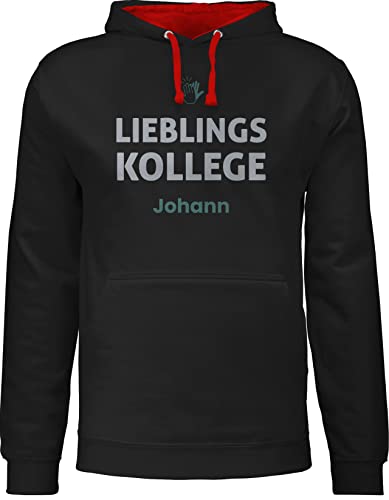 Pullover Herren Frauen Hoodie Kontrast zweifarbig - Kollegen - Lieblings-Kollege Name - Geschenk personalisiert Abschiedsgeschenk Kollege Mitarbeiter Wichtelgeschenk Lieblingskollege Weihnachten - 4XL von Geschenk mit Namen personalisiert by Shirtracer
