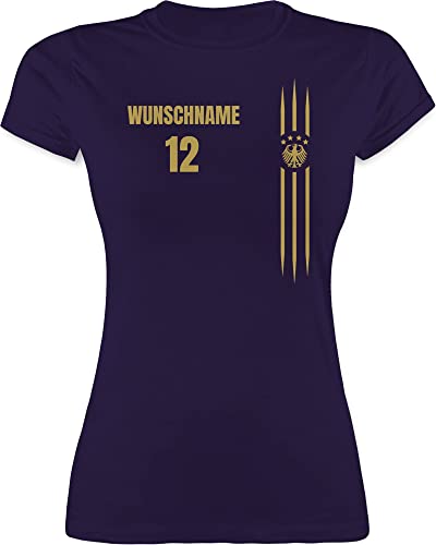 Shirt Damen - 2026 Fussball WM Fanartikel - Deutschland Name und Nummer - L - Lila - deutschlandtrikot fußball em Trikots fußball. Germany Tshirt Deutschland-t-Shirt em-Trikots Fussball-wm deutsch Shirt Damen - 2026 Fussball WM Fanartikel - Deutschland Name und Nummer - L - Lila - deutschlandtrikot fußball em Trikots fußball. Germany Tshirt Deutschland-t-Shirt em-Trikots Fussball-wm deutsch von Geschenk mit Namen personalisiert by Shirtracer
