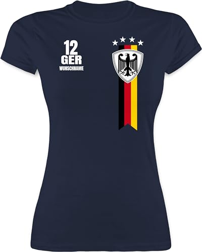 Shirt Damen - 2026 Fussball Fanartikel - Germany WM Fan Deutschland - M - Navy Blau - em Shirts fußball Trikot fußball. Europa Funshirts für Frauen deutsche Nationalmannschaft t-Shirt em-Trikots von Geschenk mit Namen personalisiert by Shirtracer