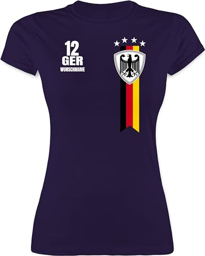 Shirt Damen - 2026 Fussball Fanartikel - Germany WM Fan Deutschland - XXL - Lila - em Shirts fußball Trikot fußball. Europa Funshirts für Frauen deutsche Nationalmannschaft t-Shirt em-Trikots Shirt Damen - 2026 Fussball Fanartikel - Germany WM Fan Deutschland - XXL - Lila - em Shirts fußball Trikot fußball. Europa Funshirts für Frauen deutsche Nationalmannschaft t-Shirt em-Trikots von Geschenk mit Namen personalisiert by Shirtracer