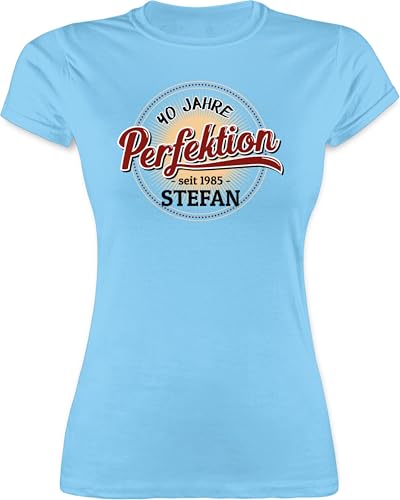 Shirt Damen - 40 Jahre Perfektion seit 1985 mit Name I 40. Geburtstag I Vierzigster - XL - Hellblau - 1983 Tshirt zum 40.Geburtstag vierzigsten personalisierter Funshirts für Frauen t Frau jährige Shirt Damen - 40 Jahre Perfektion seit 1985 mit Name I 40. Geburtstag I Vierzigster - XL - Hellblau - 1983 Tshirt zum 40.Geburtstag vierzigsten personalisierter Funshirts für Frauen t Frau jährige von Geschenk mit Namen personalisiert by Shirtracer