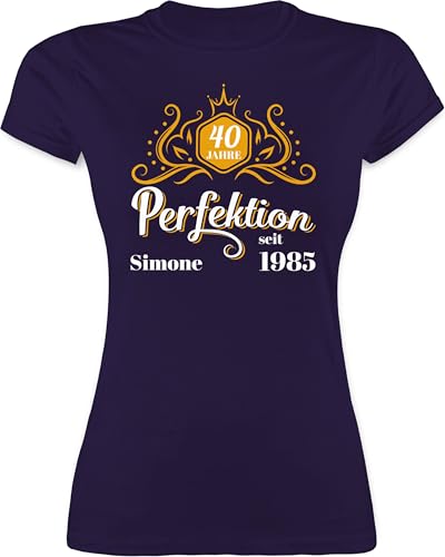 Shirt Damen - 40. Geburtstag - 40 Jahre Perfektion seit 1985 Legende - M - Lila - Tshirt zum 40.Geburtstag vierzigsten 1983 t-Shirt Name vierzigster für Frauen jährige 40.Jahre tailliert Years Shirt Damen - 40. Geburtstag - 40 Jahre Perfektion seit 1985 Legende - M - Lila - Tshirt zum 40.Geburtstag vierzigsten 1983 t-Shirt Name vierzigster für Frauen jährige 40.Jahre tailliert Years von Geschenk mit Namen personalisiert by Shirtracer