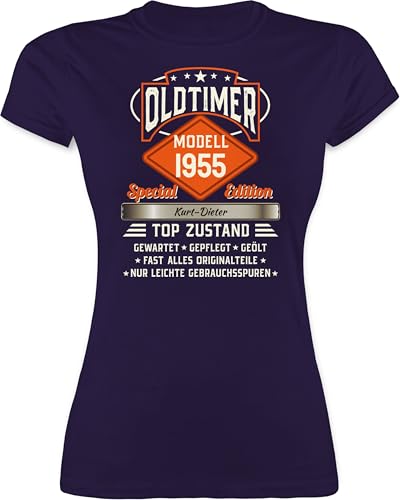 Shirt Damen - 70. Geburtstag - Oldtimer Special Vintage 1955 - Name - Retro Look zum Siebzigsten - M - Lila - 70er Jahre Tshirt 70 1954 70.Geburtstag 1953 70sten 70-Geburtstag lustige Geschenke Shirt Damen - 70. Geburtstag - Oldtimer Special Vintage 1955 - Name - Retro Look zum Siebzigsten - M - Lila - 70er Jahre Tshirt 70 1954 70.Geburtstag 1953 70sten 70-Geburtstag lustige Geschenke von Geschenk mit Namen personalisiert by Shirtracer