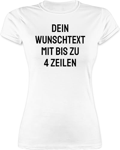 Shirt Damen - Aufdruck selbst gestalten - Wunschtext I Eigener Text I Personalisierter Text I Custom Text - XL - Grau meliert - Tshirt Bedrucken Lassen namens-Shirt personalisierte Name t-Shirt von Geschenk mit Namen personalisiert by Shirtracer