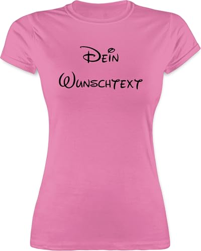 Shirt Damen - Aufdruck selbst gestalten - Wunschtext I Geschenk mit eigenem Text personalisiert - XXL - Rosa - t Tshirt Bedrucken Lassen personalisierte Name t-Shirt drucken namens-Shirt 4 zeilen von Geschenk mit Namen personalisiert by Shirtracer