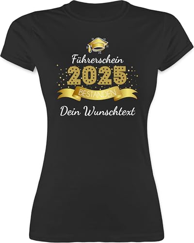 Shirt Damen - Führerschein bestanden 2025 | Führerschein Bestanden Geschenk | Führerschein Geschenk | Bestandener Führerschein Geschenk - S - Schwarz - führerscheinprüfung bestandenen t-Shirt von Geschenk mit Namen personalisiert by Shirtracer