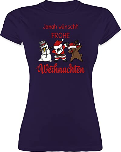 Shirt Damen - Geschenke Christmas - Dabbing Santa Figuren Frohe Weihnachten - Wunschtext - XXL - Lila - weihnachtsshirt Weihnachts weihnachtsmotiv Tshirt Weihnachts-Shirt weihnacht t-Shirt Shirt Damen - Geschenke Christmas - Dabbing Santa Figuren Frohe Weihnachten - Wunschtext - XXL - Lila - weihnachtsshirt Weihnachts weihnachtsmotiv Tshirt Weihnachts-Shirt weihnacht t-Shirt von Geschenk mit Namen personalisiert by Shirtracer