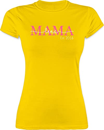 Shirt Damen - Mama Mom Mutti Geschenk zum Muttertag - L - Gelb - mütter t-Shirts muttertagsgeschenk Mutter est Tshirt personalisierte muttertagsgeschenke mutterzagsgeschenke für t-Shirt 3 Kinder von Geschenk mit Namen personalisiert by Shirtracer