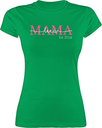 Shirt Damen - Mama Mom Mutti Geschenk zum Muttertag - L - Grün - mütter t-Shirts muttertagsgeschenk Mutter est Tshirt personalisierte muttertagsgeschenke mutterzagsgeschenke für t-Shirt 3 Kinder von Geschenk mit Namen personalisiert by Shirtracer